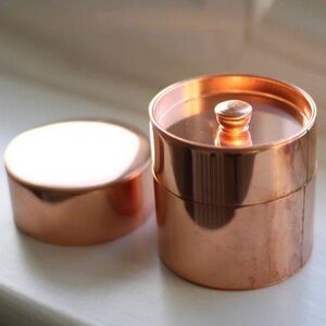 Syuro - Japanese Copper Round Storage Container Can